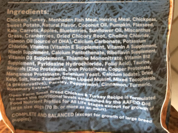 Ingredient List